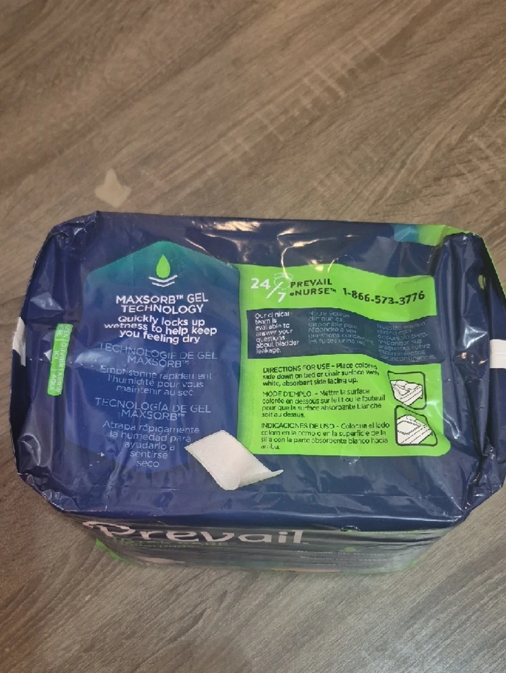 Prevail Total Care Underpads in Blue and Green - 10 Count 20 Dollars For Each